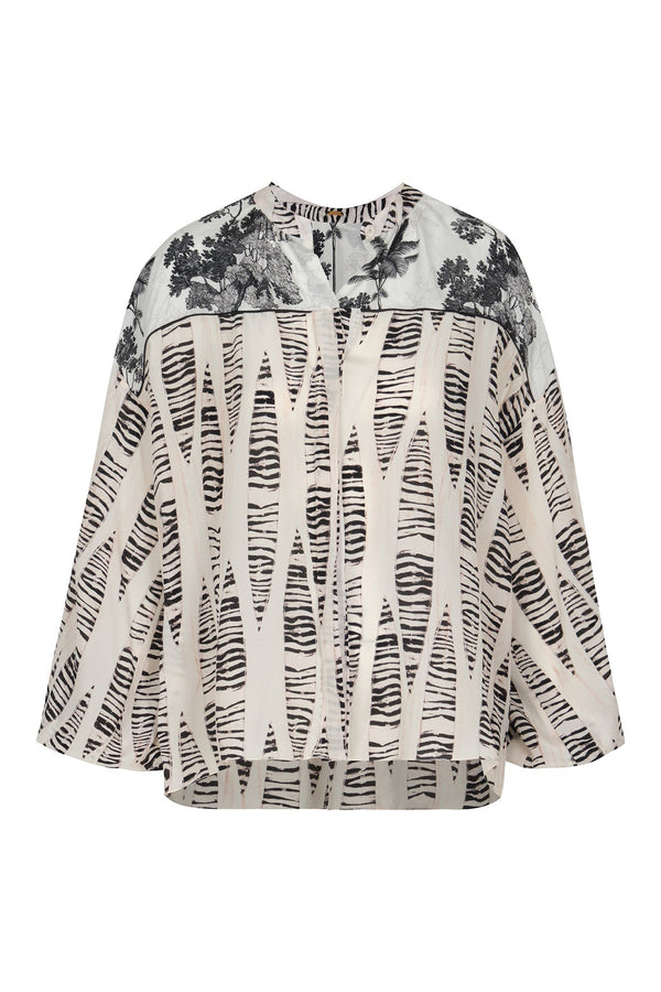 La Voragine Crepe Chine Shirt / Cream Canoe